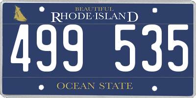 RI license plate 499535