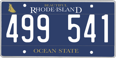RI license plate 499541