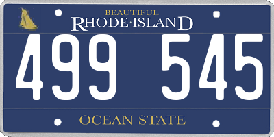 RI license plate 499545