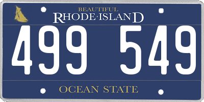 RI license plate 499549