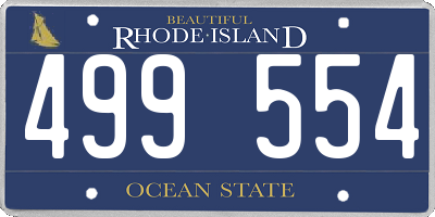 RI license plate 499554