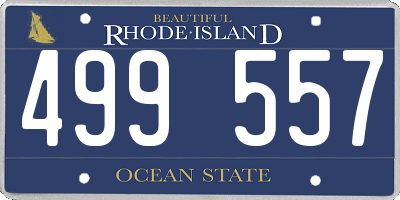 RI license plate 499557