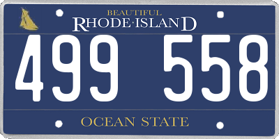 RI license plate 499558