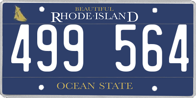 RI license plate 499564