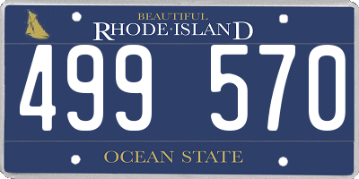 RI license plate 499570
