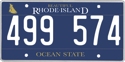 RI license plate 499574