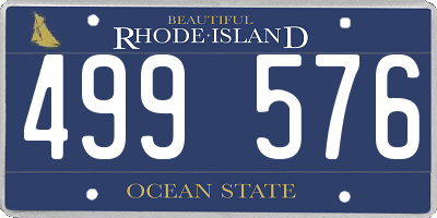 RI license plate 499576