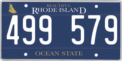RI license plate 499579
