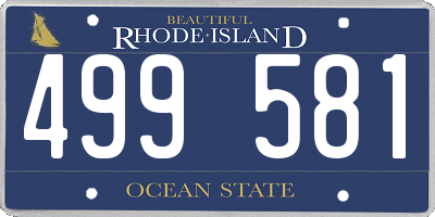 RI license plate 499581