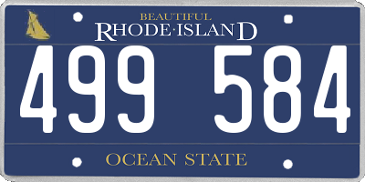 RI license plate 499584