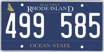 RI license plate 499585