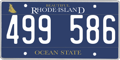RI license plate 499586