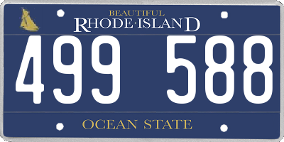 RI license plate 499588