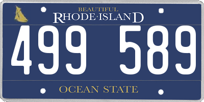 RI license plate 499589
