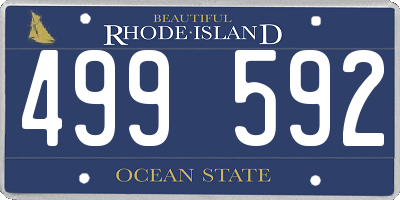 RI license plate 499592