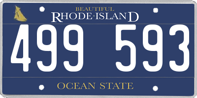 RI license plate 499593