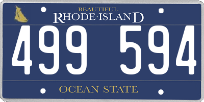 RI license plate 499594