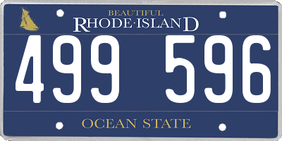 RI license plate 499596