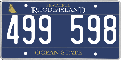 RI license plate 499598