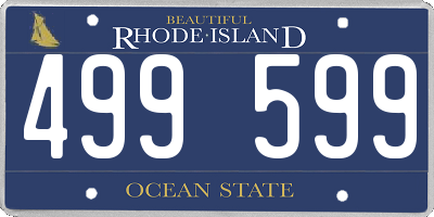 RI license plate 499599