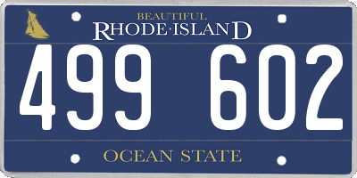 RI license plate 499602