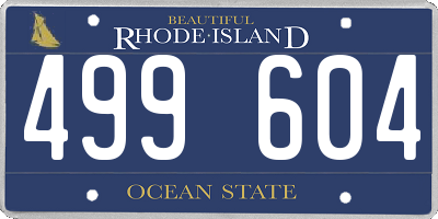 RI license plate 499604