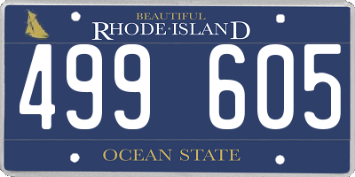 RI license plate 499605
