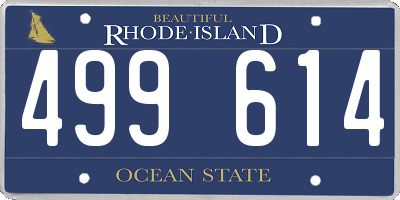 RI license plate 499614