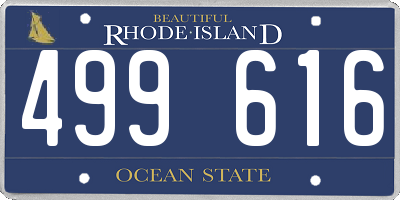 RI license plate 499616