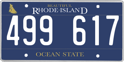 RI license plate 499617