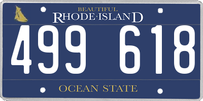 RI license plate 499618