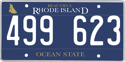 RI license plate 499623