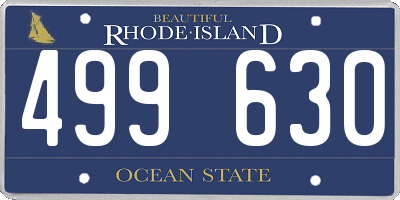 RI license plate 499630