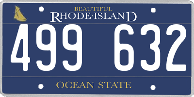 RI license plate 499632