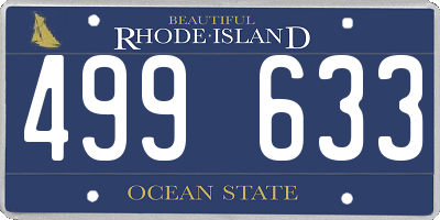 RI license plate 499633