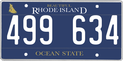 RI license plate 499634