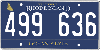 RI license plate 499636