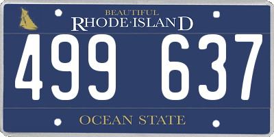 RI license plate 499637