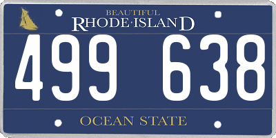 RI license plate 499638