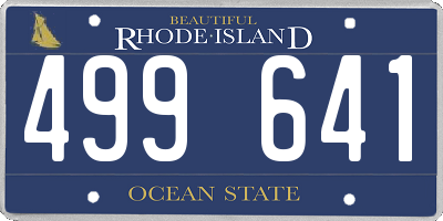 RI license plate 499641