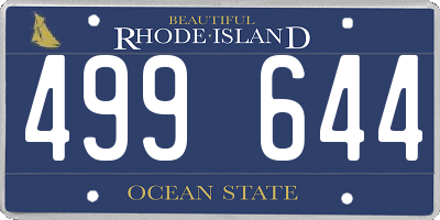 RI license plate 499644