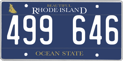 RI license plate 499646