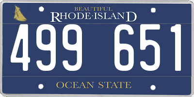 RI license plate 499651