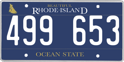RI license plate 499653