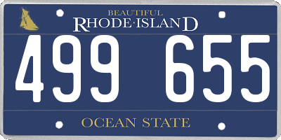 RI license plate 499655