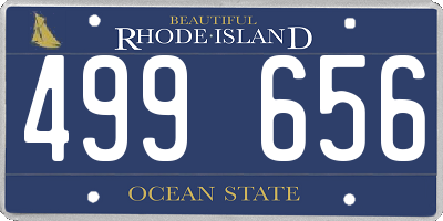RI license plate 499656