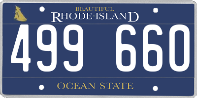 RI license plate 499660