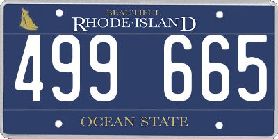 RI license plate 499665