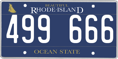 RI license plate 499666