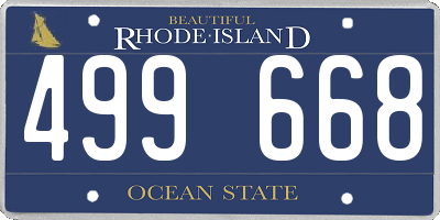 RI license plate 499668